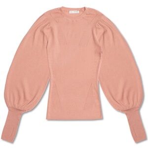 Ulla Johnson Size S • Marlis Pink Lightweight Puff Sleeve Sweater Top.